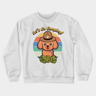 Funny Brown Dog Wants to go Camping Crewneck Sweatshirt